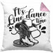 Lustige Kissen mit Füllung 40x40 "It's Line Dance Time" Geschenk Line Dance Fans (Grau) Rosa Trendation