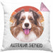 Australian Shepherd Besitzer Kissen mit Füllung 40x40 Geschenk Lustiger Spruch Geschenkidee Australian Shepherd Mama Papa (Grau) Rosa Trendation