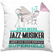 Jazz-Musiker Geschenk Kissen mit Füllung 40x40 Ich Bin Jazz-Musiker Aber Sag Doch Einfach Superheld Lustige Geschenkdiee für Jazz-Musiker (Grau) Rosa Trendation
