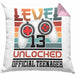 13. Geburtstag Kissen mit Füllung 40x40 Jungs Gaming Official Teenager 13er Geburtstag Geschenkidee (Grau) Rosa Trendation