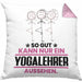 Yogalehrer Geschenk Kissen mit Füllung 40x40 So Gut Kann Nur Ein Yogalehrer Aussehen Geschenkidee (Grau) Rosa Trendation