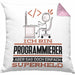 Programmierer Geschenk Kissen mit Füllung 40x40 Ich Bin Programmierer Aber Sag Doch Einfach Superheld Lustige Geschenkdiee für Programmierer (Grau) Rosa Trendation