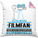 Filmfan Geschenk Kissen mit Füllung 40x40 Ich Bin Filmfan Aber Sag Doch Einfach Superheld Lustige Geschenkdiee für Filmfan (Grau) Rosa Trendation