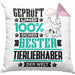 Tierwohlhaber Geschenk Lustiger Spruch für Tierwohlhaber Geschenkidee Bester Tierwohlhaber Der WeltKissen mit Füllung 40x40 (Grau) Rosa Trendation