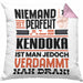 Kendoka Geschenk Kissen mit Füllung 40x40 Lustige Geschenkidee für Kendoka Geburtstag Niemand Ist Perfekt Aber Als Kendoka Ist Man Nah Dran (Grau) Rosa Trendation