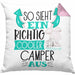 So Sieht Ein Richtig Cooler Camper Aus Geschenk Kissen mit Füllung 40x40 Lustiger Spruch Geschenkidee (Grau) Rosa Trendation