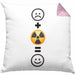 Radiologie Kissen mit Füllung 40x40 Geschenk für Radiologe Lustige Geschenkidee :( + Radiologie = :) (Grau) Rosa Trendation