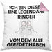 Ringer Geschenk Kissen mit Füllung 40x40 Lustige Geschenkidee Geburtstag für Ringer Ich Bin Dieser Legendäre Ringer Von Dem Alle Geredet Haben (Grau) Rosa Trendation