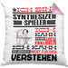 Synthesizer-Spieler Geschenk Kissen mit Füllung 40x40 Lustige Geschenkdiee für einen Synthesizer-Spieler Geburtstag Ich Bin Synthesizer-Spieler Ich Kann Es Dir Erklären Aber Nicht Für Dich Verstehen (Grau) Rosa Trendation