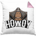 Lustige Kissen mit Füllung 40x40 für Line Dance Fans Howdy Cowboy Geschenkidee (Grau) Rosa Trendation