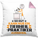Tierheilpraktiker Geschenk Kissen mit Füllung 40x40 So Gut Kann Nur Ein Tierheilpraktiker Aussehen Geschenkidee (Grau) Rosa Trendation