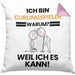 Curlingspieler Geschenk Kissen mit Füllung 40x40 Lustiger Spruch Ich Bin Curlingspieler Warum Weil Ich Es Kann Geschenkidee Bester Curlingspieler Geburtstag (Grau) Rosa Trendation