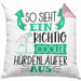 So Sieht Ein Richtig Cooler Hürdenläufer Aus Geschenk Kissen mit Füllung 40x40 Lustiger Spruch Geschenkidee (Grau) Rosa Trendation