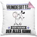 Hundesitter Kissen mit Füllung 40x40 Geschenk für Hundesitter Der Mann Der Alles Kann Geschenkidee zum Geburtstag (Grau) Rosa Trendation