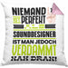 Sounddesigner Geschenk Kissen mit Füllung 40x40 Lustige Geschenkidee für Sounddesigner Geburtstag Niemand Ist Perfekt Aber Als Sounddesigner Ist Man Nah Dran (Grau) Rosa Trendation