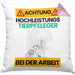 Tierpfleger Kissen mit Füllung 40x40 Geschenk Lustiger Spruch Geschenkidee für Tierpfleger Achtung Hochleistungs Tierpfleger Bei Der Arbeit (Grau) Rosa Trendation