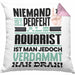 Aquarist Geschenk Kissen mit Füllung 40x40 Lustige Geschenkidee für Aquarist Geburtstag Niemand Ist Perfekt Aber Als Aquarist Ist Man Nah Dran (Grau) Rosa Trendation