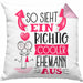 Ehemann Kissen mit Füllung 40x40 Geschenk So Sieht Ein RIchtig Cooler Ehemann Aus Geschenkidee Lustiger Spruch Geburtstag (Grau) Rosa Trendation