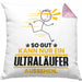 Ultraläufer Geschenk Kissen mit Füllung 40x40 So Gut Kann Nur Ein Ultraläufer Aussehen Geschenkidee (Grau) Rosa Trendation