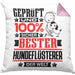 Hundeflüsterer Geschenk Lustiger Spruch für Hundeflüsterer Geschenkidee Bester Hundeflüsterer Der WeltKissen mit Füllung 40x40 (Grau) Rosa Trendation