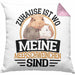 Meerschweinchen Geschenk Kissen mit Füllung 40x40 Spruch Meerschweinchen-Besitzerin Geschenkidee (Grau) Rosa Trendation