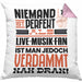 Live-Musik-Fan Geschenk Kissen mit Füllung 40x40 Lustige Geschenkidee für Live-Musik-Fan Geburtstag Niemand Ist Perfekt Aber Als Live-Musik-Fan Ist Man Nah Dran (Grau) Rosa Trendation