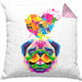 Mops Herz Farbe Besitzer Kissen mit Füllung 40x40 Geschenk Lustiger Spruch Geschenkidee Mops Liebhaber (Grau) Rosa Trendation