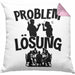 Poker Kissen mit Füllung 40x40 Geschenk für Poker-Spieler Männer Geschenkidee Problem und Lösung Poker Spielen Kartenspielen (Grau) Rosa Trendation
