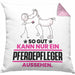 Pferdepfleger Geschenk Kissen mit Füllung 40x40 So Gut Kann Nur Ein Pferdepfleger Aussehen Geschenkidee (Grau) Rosa Trendation