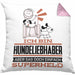 Hundeliebhaber Geschenk Kissen mit Füllung 40x40 Ich Bin Hundeliebhaber Aber Sag Doch Einfach Superheld Lustige Geschenkdiee für Hundeliebhaber (Grau) Rosa Trendation