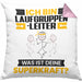 Laufgruppenleiter Kissen mit Füllung 40x40 Geschenk für Laufgruppenleiter Geburtstag Lustiger Spruch Was Ist Deine Superkraft (Grau) Rosa Trendation