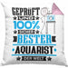 Aquarist Geschenk Lustiger Spruch für Aquarist Geschenkidee Bester Aquarist Der WeltKissen mit Füllung 40x40 (Grau) Rosa Trendation