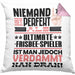 Ultimate-Frisbee-Spieler Geschenk Kissen mit Füllung 40x40 Lustige Geschenkidee für Ultimate-Frisbee-Spieler Geburtstag Niemand Ist Perfekt Aber Als Ultimate-Frisbee-Spieler Ist Man Nah Dran (Grau) Rosa Trendation