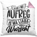 Bayern Kissen mit Füllung 40x40 Geschenk Lustige Bayrische Sprüche Bayern Dialekt (Grau) Rosa Trendation