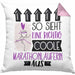 Marathonläuferin Geschenk Kissen mit Füllung 40x40 Lustig Geschenkidee für Marathonläuferin Geburtstag So Sieht Eine Richtig Coole Marathonläuferin Aus Frauen Spruch (Grau) Rosa Trendation
