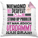 Stand-Up-Paddler Geschenk Kissen mit Füllung 40x40 Lustige Geschenkidee für Stand-Up-Paddler Geburtstag Niemand Ist Perfekt Aber Als Stand-Up-Paddler Ist Man Nah Dran (Grau) Rosa Trendation