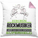 Rockmusiker Geschenk Kissen mit Füllung 40x40 Ich Bin Rockmusiker Aber Sag Doch Einfach Superheld Lustige Geschenkdiee für Rockmusiker (Grau) Rosa Trendation