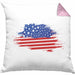 USA Kissen mit Füllung 40x40 Geschenk Amerika Geschenkidee Auslandjahr Vereinigte Staaten Von Amerika (Grau) Rosa Trendation
