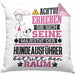 Hundeausführer Geschenk Kissen mit Füllung 40x40 Lustiger Spruch Erheben Sie Sich Der Hundeausführer Betritt den Raum (Grau) Rosa Trendation