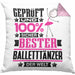 Balletttänzer Geschenk Lustiger Spruch für Balletttänzer Geschenkidee Bester Balletttänzer Der WeltKissen mit Füllung 40x40 (Grau) Rosa Trendation