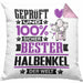 Halbenkel Geschenk Lustiger Spruch für Halbenkel Geschenkidee Bester Halbenkel Der WeltKissen mit Füllung 40x40 (Grau) Rosa Trendation