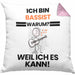 Bassist Geschenk Kissen mit Füllung 40x40 Lustiger Spruch Ich Bin Bassist Warum Weil Ich Es Kann Geschenkidee Bester Bassist Geburtstag (Grau) Rosa Trendation