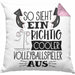 Volleyballspieler Kissen mit Füllung 40x40 Geschenk So Sieht Ein Richtig Cooler Volleyballspieler Aus Geschenkidee Spruch Lustig (Grau) Rosa Trendation