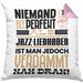 Jazz-Liebhaber Geschenk Kissen mit Füllung 40x40 Lustige Geschenkidee für Jazz-Liebhaber Geburtstag Niemand Ist Perfekt Aber Als Jazz-Liebhaber Ist Man Nah Dran (Grau) Rosa Trendation