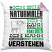 Naturmaler Geschenk Kaffee-Kissen mit Füllung 40x40 Geschenkidee für Naturmaler Ich Bin Naturmaler Ich Kann Es Dir Erklären Jedoch Nicht Für Dich Verstehen Spruch Lustig (Grau) Rosa Trendation