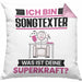 Songtexter Kissen mit Füllung 40x40 Geschenk für Songtexter Geburtstag Lustiger Spruch Was Ist Deine Superkraft (Grau) Rosa Trendation
