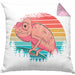 Chamäleon-Besitzer Kissen mit Füllung 40x40 Geschenk Grafik Chamäleon (Grau) Rosa Trendation