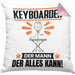 Keyboarder Kissen mit Füllung 40x40 Geschenk für Keyboarder Der Mann Der Alles Kann Geschenkidee zum Geburtstag (Grau) Rosa Trendation