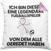 Fußballspieler Geschenk Kissen mit Füllung 40x40 Lustige Geschenkidee Geburtstag für Fußballspieler Ich Bin Dieser Legendäre Fußballspieler Von Dem Alle Geredet Haben (Grau) Rosa Trendation