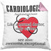 Kardiologe Geschenk Kissen mit Füllung 40x40 Cardiologist Definition Ekg Herz Kardiologie (Grau) Rosa Trendation